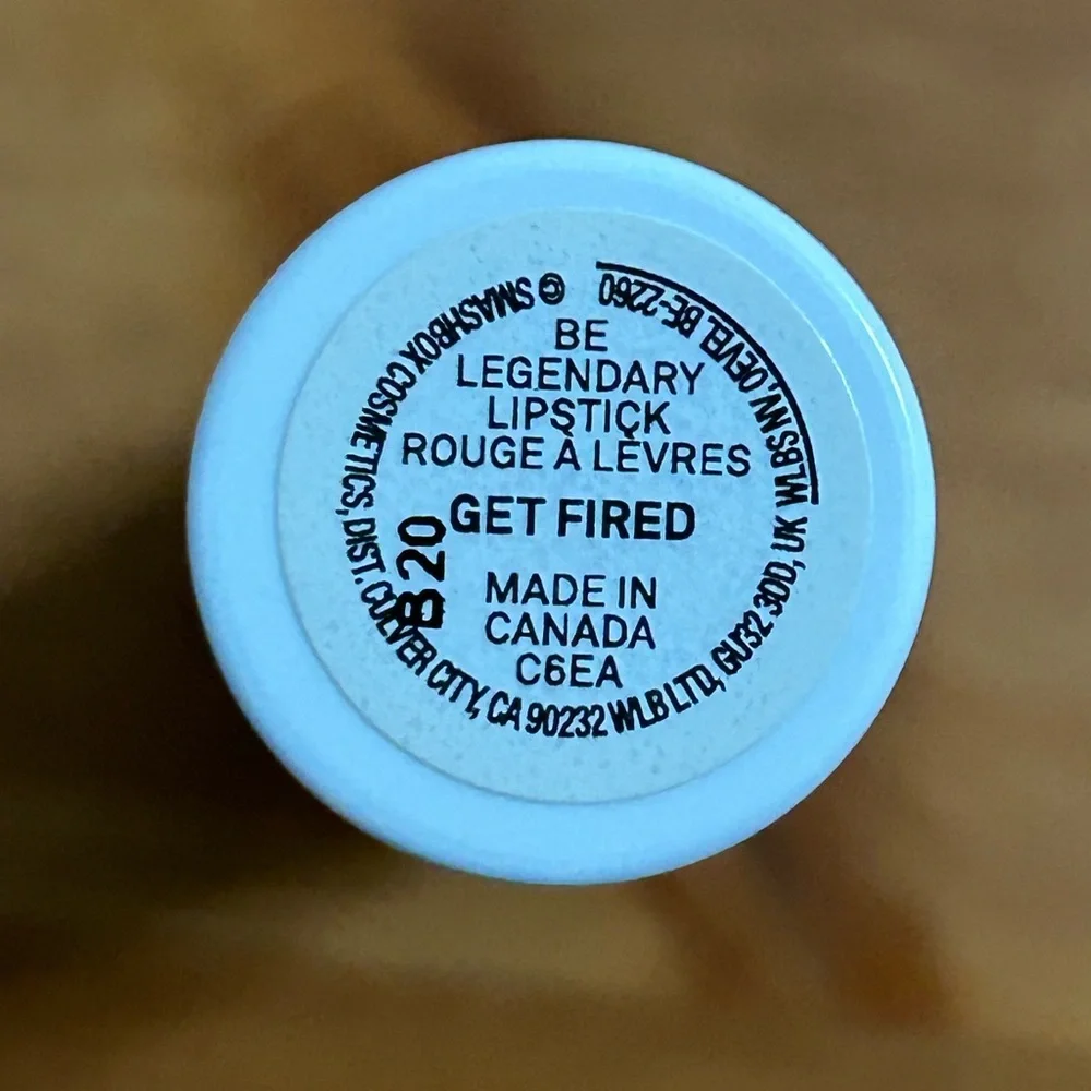 Smashbox lipstick Be Legendary get fired red